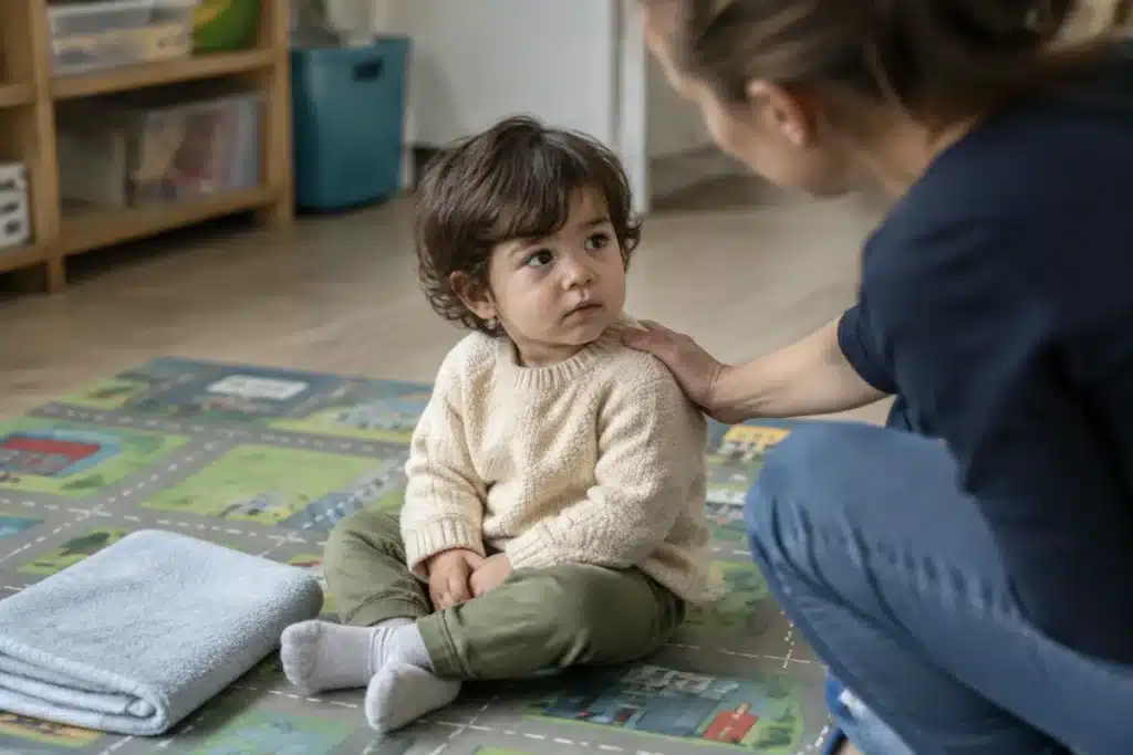 L'eau froide imposée n'apaise pas l'enfant, elle le sidère